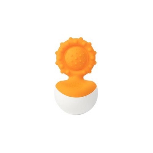 Fat Brain Toys Baby Rattle Dimpl Wobl, Color: Orange