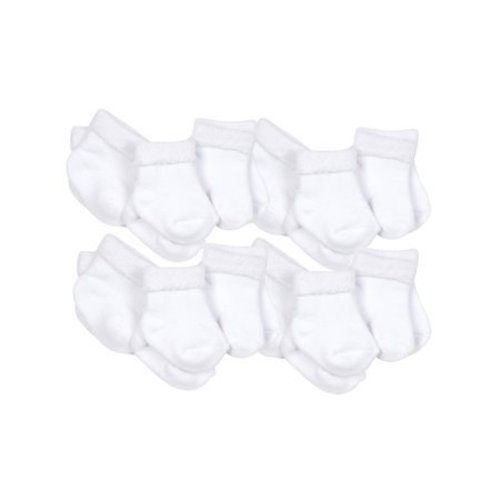 Gerber Baby Boy or Girl Gender Neutral Terry Bootie Wiggle-Proof Socks, 12-Pack (Newborn-0/6 Months)