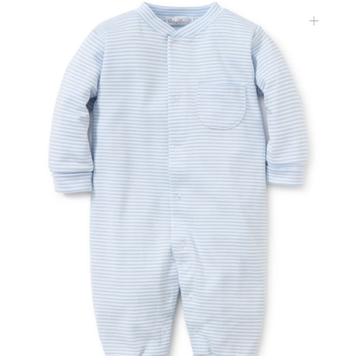 Simple Stripes Blue Playsuit - Size: 18-24m
