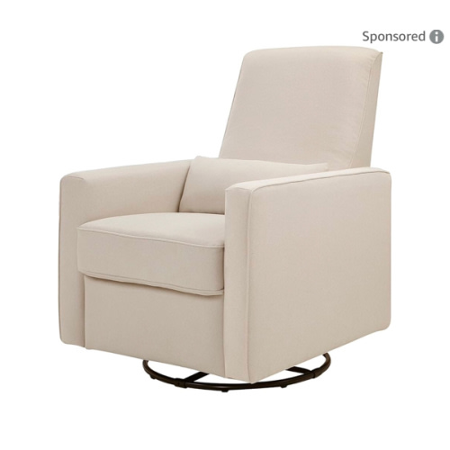 DaVinci Piper 360° Swivel Rocker Recliner Chair - Glider Rocking Chair for Nursery and Living Room- GREENGUARD Gold, FSC & Certi-PUR US Certified - Ultra Comfy Glider Recliner Nursery Chair - Cream