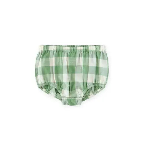 Green Gingham Bloomer, 6-12M