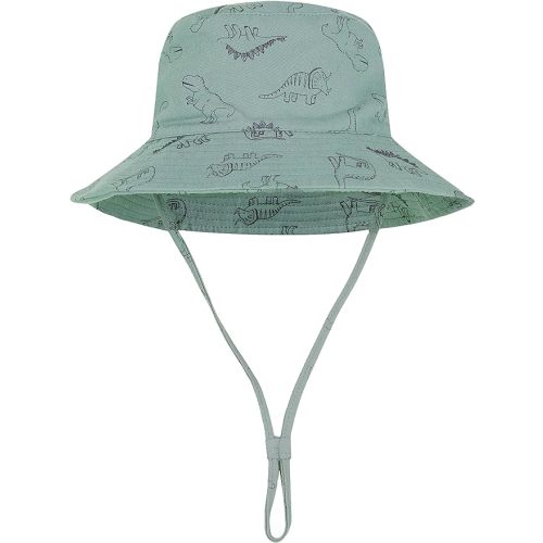 Baby Sun Hat UPF 50+ Sun Protective Toddler Bucket Hat Summer Kids Beach Hats Wide Brim Outdoor Play Hat for Boys Girls - 0-6 Months - Sea Blue
