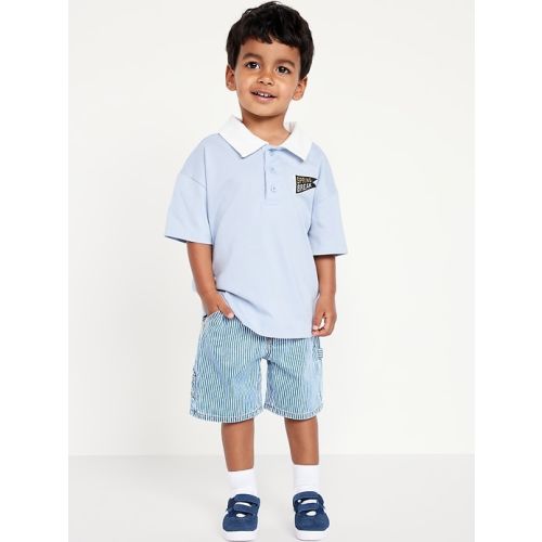 Printed Baggy Carpenter Jean Shorts for Toddler Boys