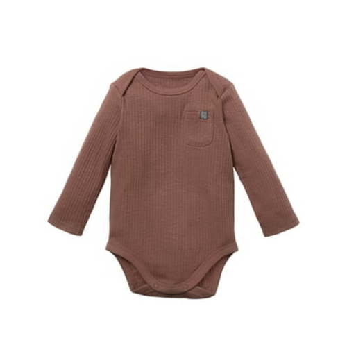 Modern Moments by Gerber Baby Neutral Organic Long Sleeve Bodysuit, 0/3 Months - 24 Months