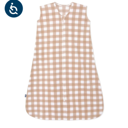 Tan Gingham Micro-Fleece Sleep Sack |Small | HALO