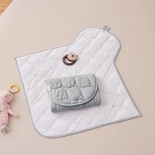 UTEX Baby Portable Changing Pad, Waterproof & Wipeable Diaper Changing Mat with Carrying Bag, Foldable Changing Mat for Travel, Newborn Shower Gifts
