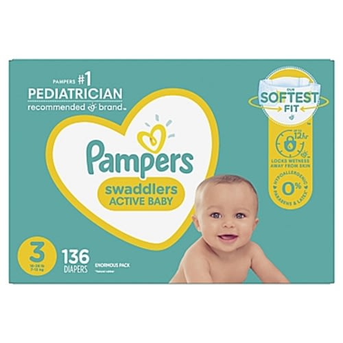 Pampers® Swaddlers™ 136-Count Size 3 Pack Diapers