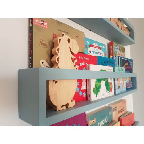 Children's bookshelf bookcase, blue, 54 cm
