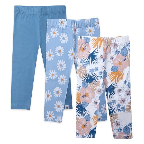 HonestBaby Multipack Leggings Skinny, Flare and Cargo Pants Organic Cotton for Infant Baby Girls, Toddlers, Little Kids