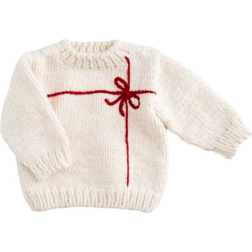 Present Sweater, Cream/Red - The Blueberry Hill | Maisonette