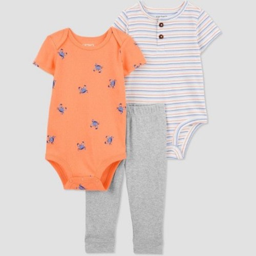 Carter's Just One You® Baby Boys' Crab Top & Bottom Set - Blue/Orange, Size: Newborn