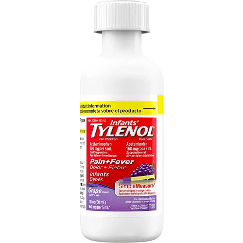 Infants' TYLENOL Oral Suspension, Grape, 2 Fl. Oz