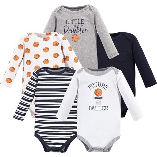 Hudson Baby unisex-baby Cotton Long-sleeve Bodysuits