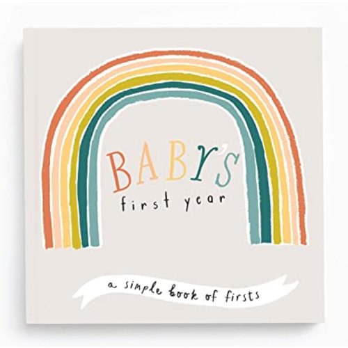 Lucy Darling Baby Memory Book, Themed Baby First Year Book, First 5 Years Journal & Photo Album for Baby Boy/Girl, Keepsake Books, Gender Neutral Memories & Milestone Book, Mom Gift - Little Rainbow