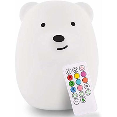 LED Nursery Night Lights for Kids: Baby Gifts, Lumipets Cute Animal Silicone Baby Night Light with Touch Sensor - Portable and Rechargeable Color Changing Lamps for Bedrooms