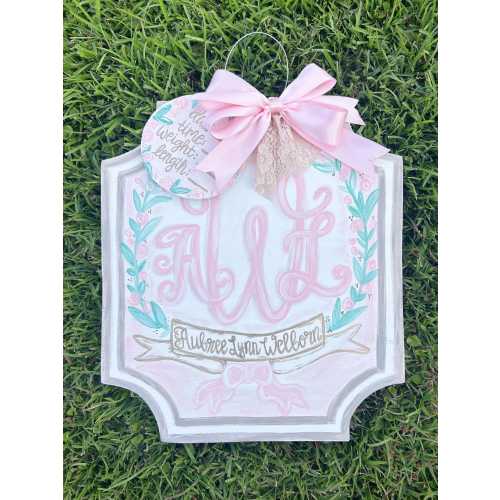 Hospital door hangers— Nursery signs— Newborn Announcement
