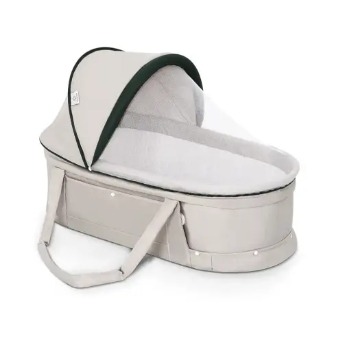 Holy Cat Portable Baby Travel Bassinet 0-8 Months with Canopy Mosquito Net Fully Washable for Camping