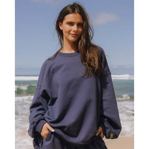 Unisex Oversized Crew - Navy