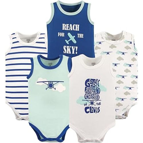 Luvable Friends Unisex Baby Cotton Sleeveless Bodysuits