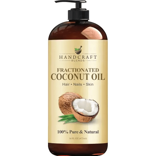 Handcraft Blends Fractionated Coconut Oil - 16 Fl Oz - 100% Pure and Natural - Premium Grade Carrier Oil for Skin, Hair and Body - Massage - Hair Tonic