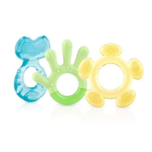 Nuby 3 Step Soothing Teether 3 Piece Set, BPA Free - Assorted Color