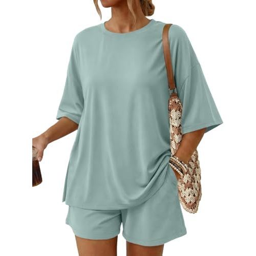 Trendy Queen 2 Piece Summer Set Oversized Top & Loose Fit Shorts with Pockets