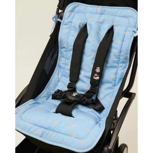 Universal Stroller Seat Liner For Babies Breathable Padded Washable | Sky Squiggles - Storq by Kindred Bravely