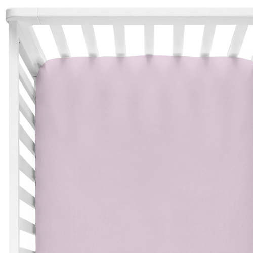 Solid Light Lavender Bamboo Knit Crib Sheet