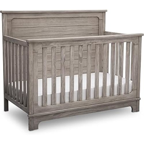 Delta Children Simmons Kids Slumbertime Monterey 4-in-1 Convertible Crib, Rustic White
