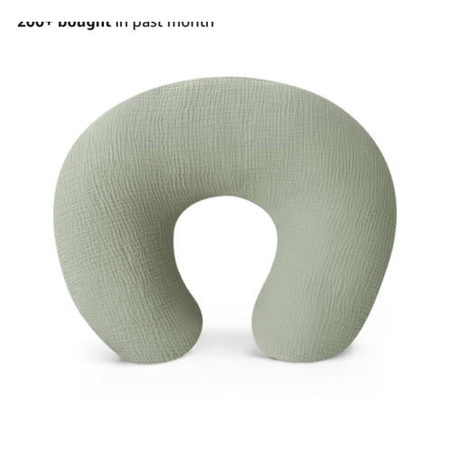 Konssy Muslin Nursing Pillow Covers, 100% Cotton Soft & Adorable Covers for Breastfeeding Pillows, Slipcovers for Newborn Baby Boys & Girls