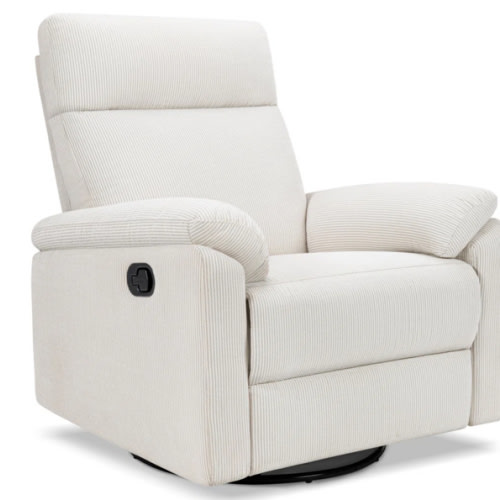daVinci Suzy Recliner and Glider | Heathered Blue or Fog Chatham Stripe