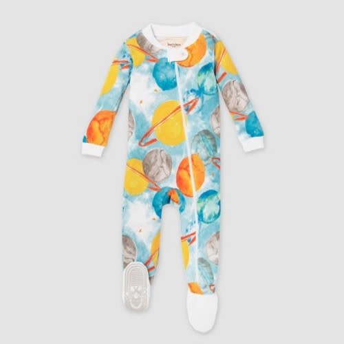 Burt's Bees Baby® Baby Boys' Outerspace Snug Fit Footed Pajama - Aqua Blue, Size: 3-6M