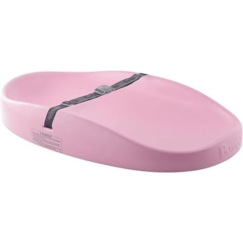 Bumbo Baby Infant Soft Contoured Foam Comfortable Easy to Clean Portable Changing Pad with Restraining Belt for On The Go Diaper Changing, Pink