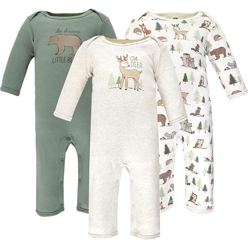 Hudson Baby baby-girls Cotton Coveralls - 3-6 Months