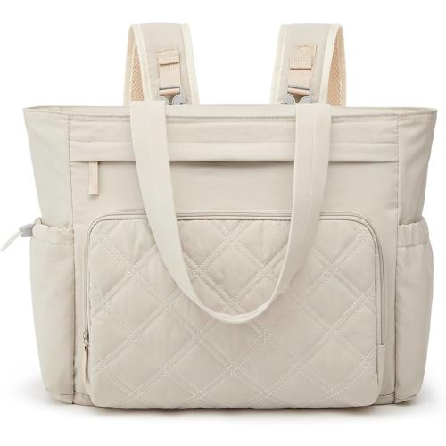 G4Free 3 in 1 Diaper Bag with Insulated Pockets Baby Backpack for Women Men Toddler Diaper Tote with Stroller Buckle Travel Work-Beige