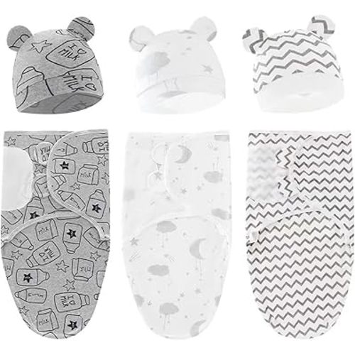 3-Pack Organic Baby Swaddle Sleep Sacks - Newborn Swaddle Sack - Baby Sleep Sack - Baby Swaddle Blanket Wrap…