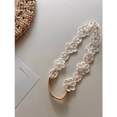Buttercup Flower Lace Headband for Baby 1st birthday soft headband