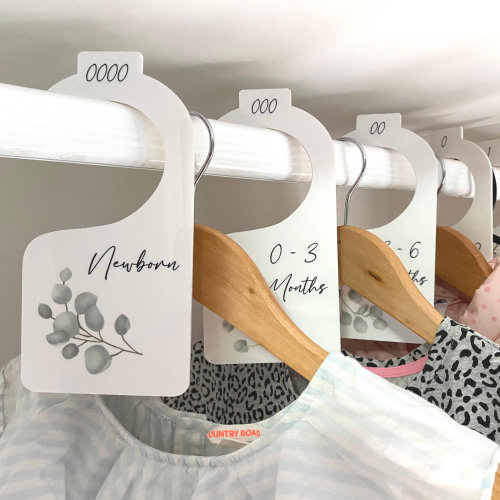 Baby wardrobe dividers - organisers - UV printed - acrylic - newborn baby - Baby Shower gift