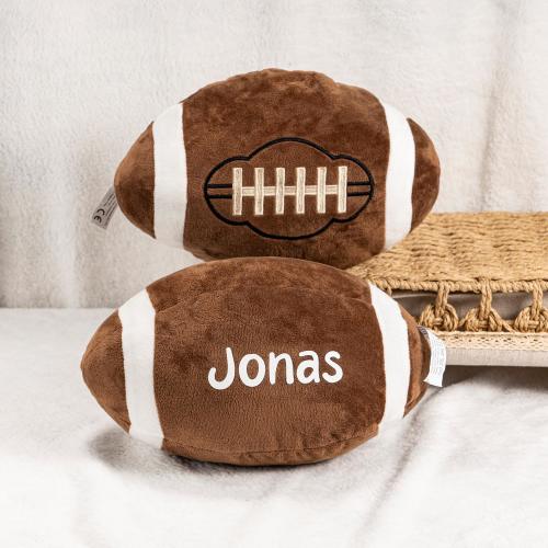 Personalized Stuffed Plush Football with Name, Gift for Boy Girl, Name Football Pillow, Sports Pillow, Party Decor, Cute Birthday Plush Gift