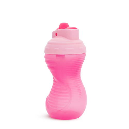 Munchkin Mighty Grip Baby Sippy Cup, Soft Silicone Straw, Toddler, 10 oz, Pink, Unisex