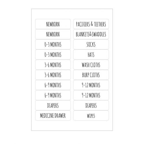 Baby clothing/accessory labels