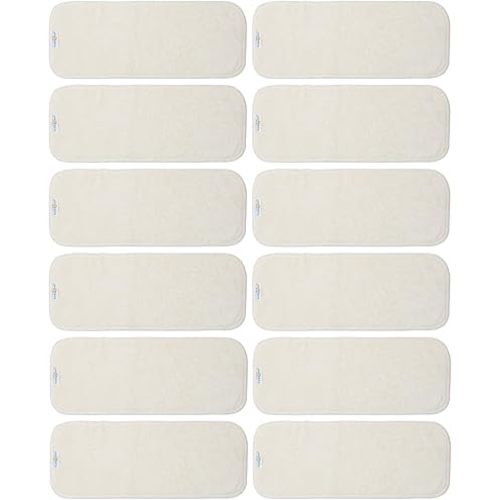 Babygoal Cloth Diaper Inserts 12pcs,4 Layers Rayon from Bamboo Inserts for Cloth Diapers and Cloth Diapers Covers,12MB