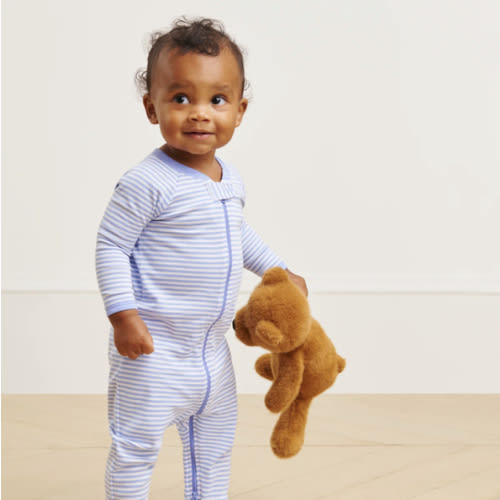 LAKE | Baby | Pima Cotton Pajamas | Hydrangea Baby Sleeper