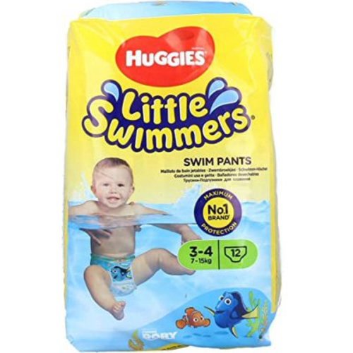 Huggies Little Swimmers Disposable Swim Diapers, Small, 12-Count - Pink/Blue