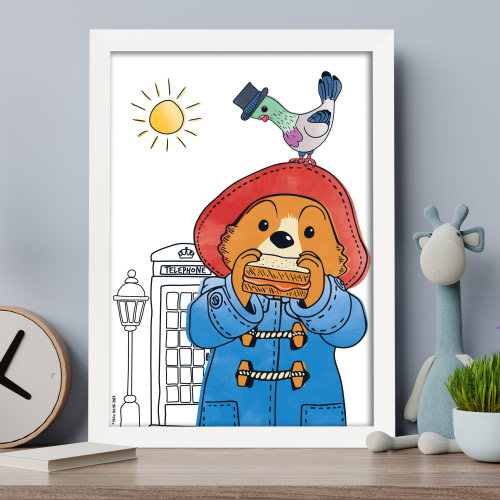 Paddington Bear TV Print - London Sketch Wall Art Print