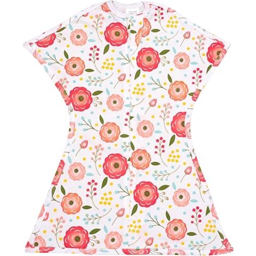 SleepingBaby Zipadee-Zip Transitional Swaddle Sack, 4-8 Month - Roomy Zipper Swaddle for Easy Diaper Changes and Proper Hip Development - Baby Swaddle Sack, Small - Woodlands