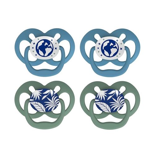 Dr. Brown's Advantage Symmetrical Pacifier with Air Flow - Blue Glow-in-The-Dark - 2-Pack - 6-18m (Pack of 2)