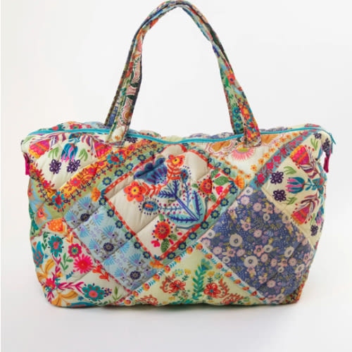 Puffy Weekender Bag - Mandala Folk Patchwork – Natural Life