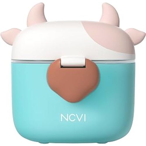 NCVI Baby Formula Dispenser On The Go, Formula Container to Go, Formula Holder for Travel, Outdoor Picnic with Baby Infant, Portable Container for Milk Powder, Snacks, Candy, Fruits (Green)