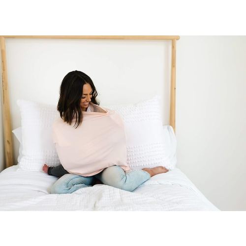 Copper Pearl Multi-Use Cover: Car Seat Covers, Nursing Cover, and Stroller Cover for Sun - Stretchy Fabric, All-Season Use, Stylish Designs, Easy Access for Moms - Blush